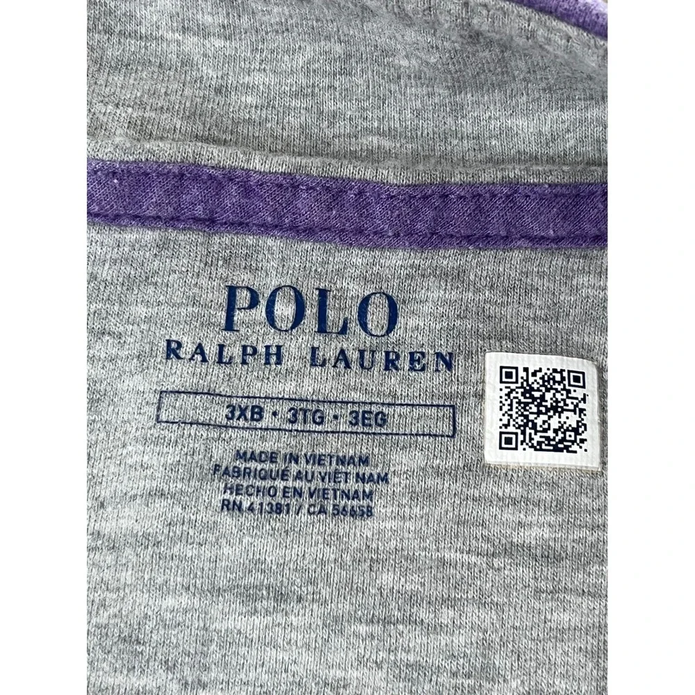 Polo Ralph Lauren Pullover 1/4 Zip Men's 3XB Big Purple Heather Quarter Zip EUC